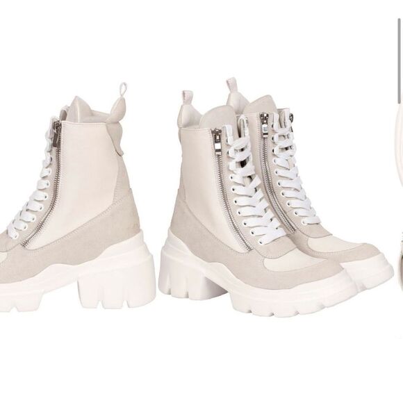 Saint G Kendall combat boots off white size 10 NWB - Picture 3 of 7